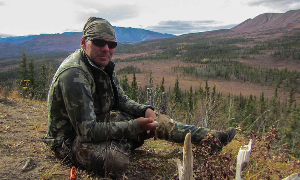 Andrew up on the moose lookout.