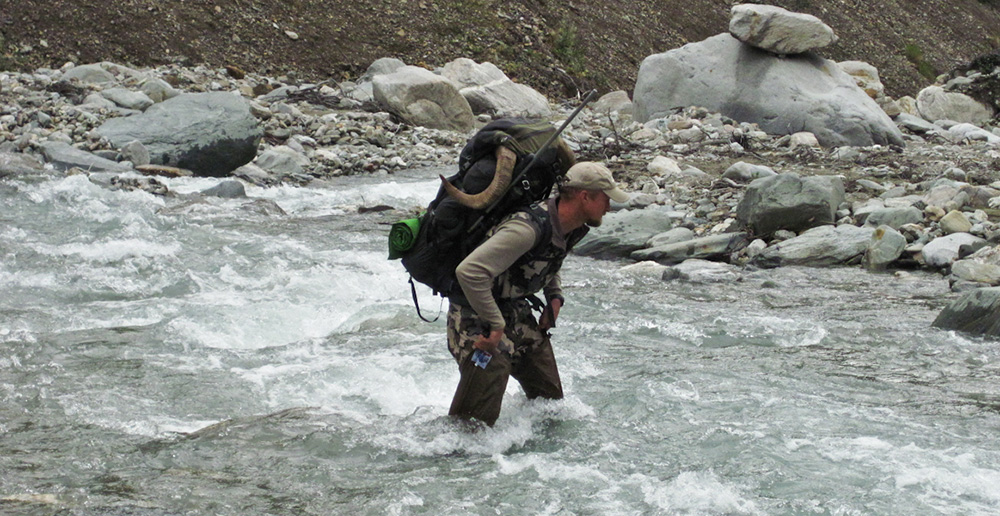 Sheep Hunter Wading Creek