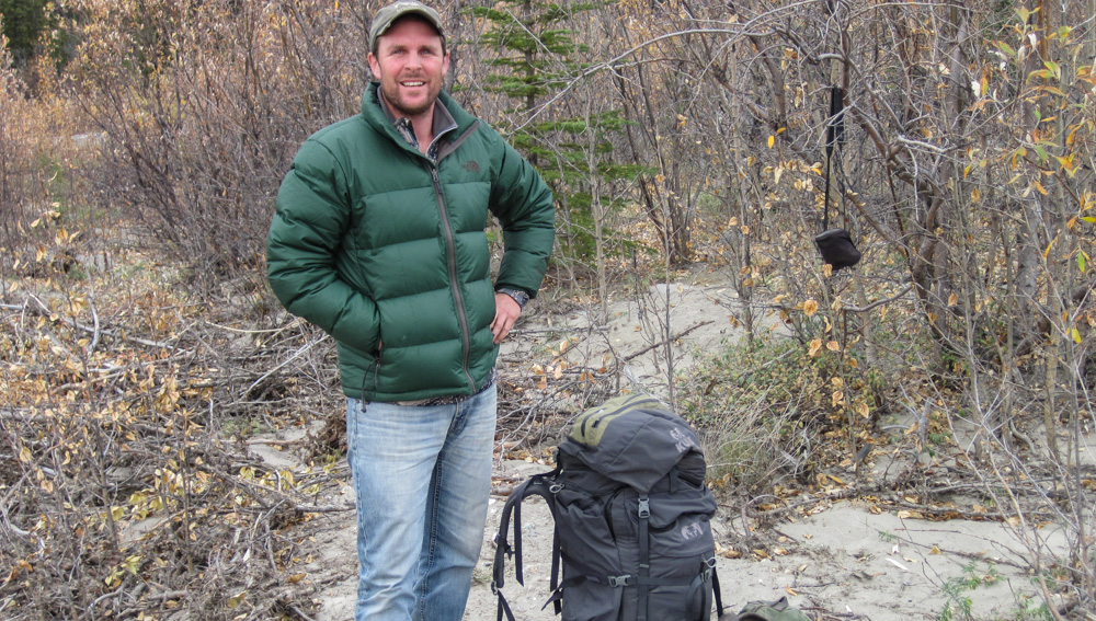 Duane Gardiner with backpack