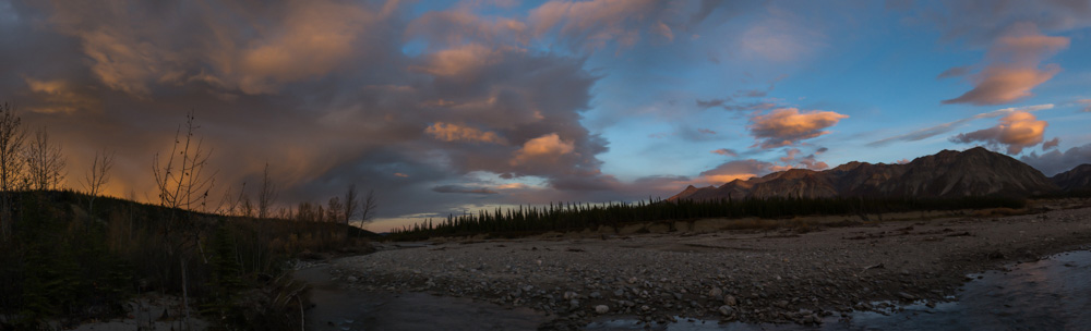 Beautiful river sunset